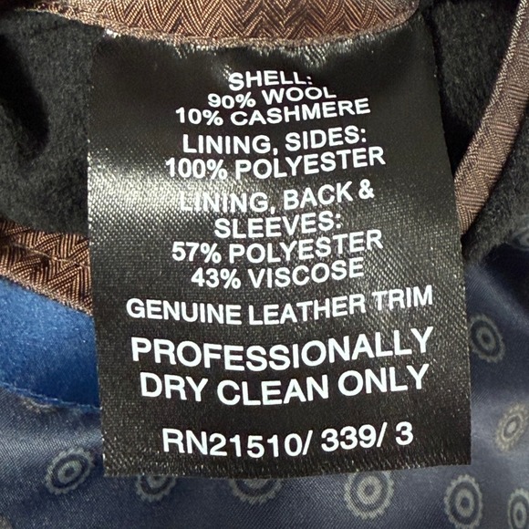 Hart Schaffner Marx Wool Cashmere Overcoat – NWOT – Size L (42R) - Picture 6 of 7